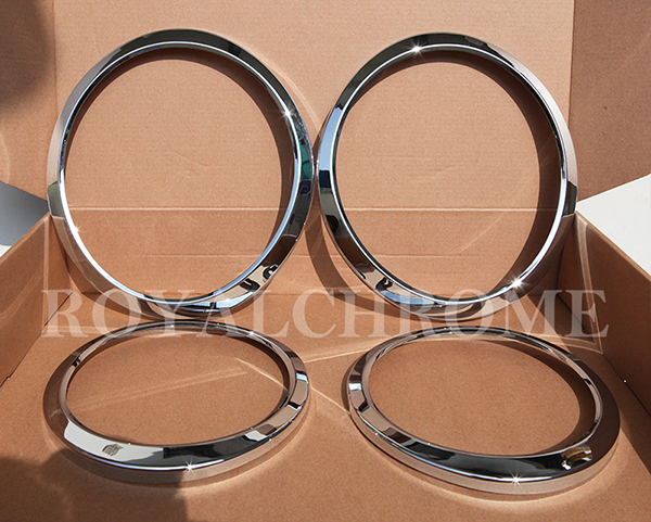 US STOCK COMBO Set x6 CHROME Head & Rear Light Trims for